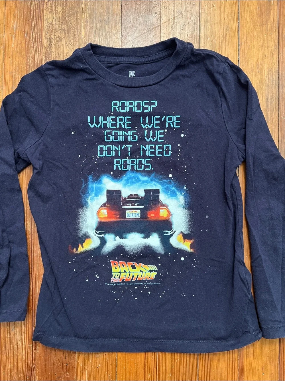 Gap Kids “Back to the Future” Long Sleeve Graphic Tee -